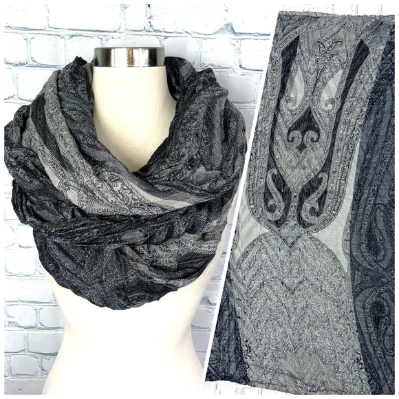 |•PRETTY INFINITY SPARKLE SCARF/WRAP•| Black Grey Tan Brown 22x75 - Picture 1 of 12